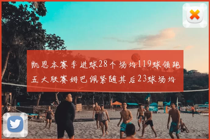 凯恩本赛季进球28个场均119球领跑五大联赛姆巴佩紧随其后23球场均115球