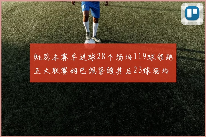 凯恩本赛季进球28个场均119球领跑五大联赛姆巴佩紧随其后23球场均115球