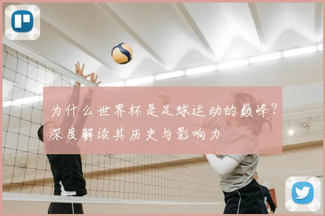 为什么世界杯是足球运动的巅峰?深度解读其历史与影响力