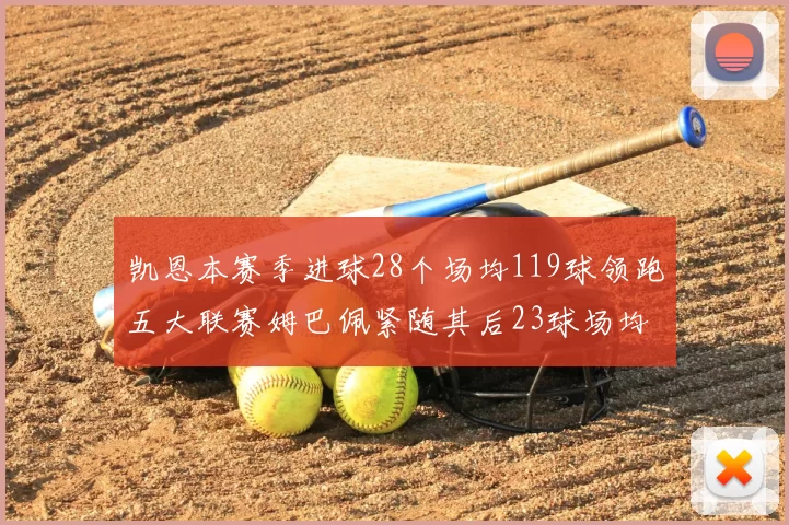 凯恩本赛季进球28个场均119球领跑五大联赛姆巴佩紧随其后23球场均115球